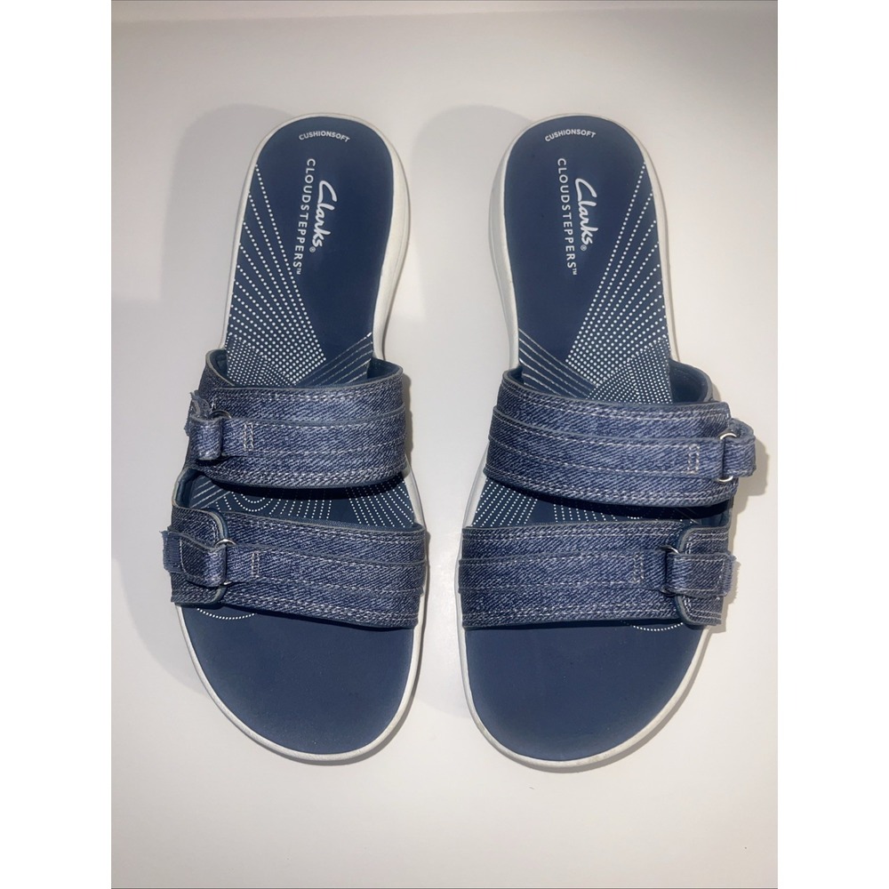 Clarks Sandals Women's Blue Size 9 Cloudsteppers CushionSoft Lightweight - Picture 5 of 6